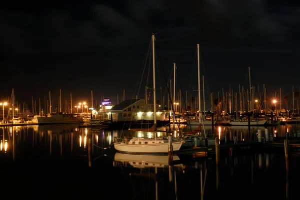 Marina à Corpus Christi la nuit — Photo