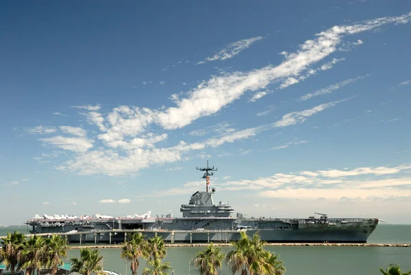 USS lexington i corpus christi — Stockfoto