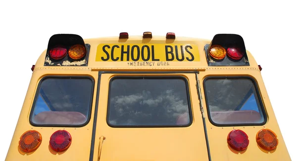 Bus scolaire isolé sur fond blanc — Photo