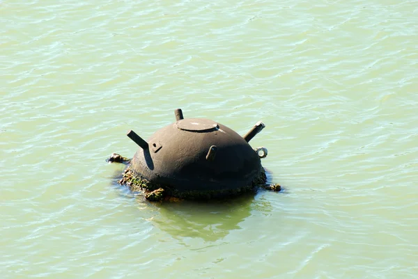 Sea mine in the water — Stock Photo, Image