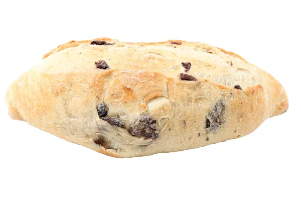 Geleneksel İtalyan zeytin ekmek beyaz arka plan üzerinde izole — Stok fotoğraf