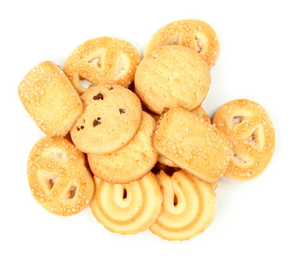 Cookies isolerade över vit bakgrund — Stockfoto