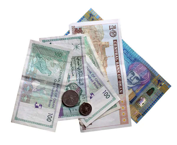 Sultanato de Omã moeda — Fotografia de Stock