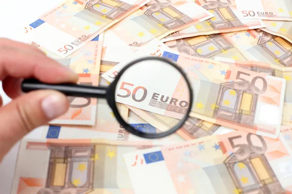 Fifty euro banknotes — Stock Photo, Image