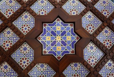 Oriental mosaic decoration in Dubai, United Arab Emriates clipart