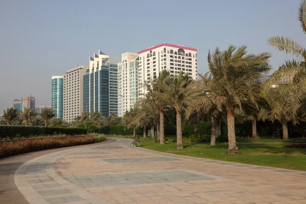 Promenade in Abu Dhabi Stock Photo