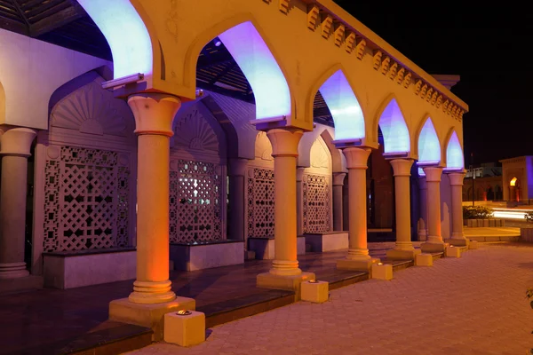 Arco illuminato di notte, Oman — Foto Stock