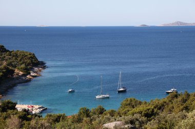 View over the Adriatic Coast in Croatia clipart