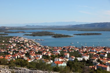 Town Murter at the Kornati Islands National Park in Croatia clipart