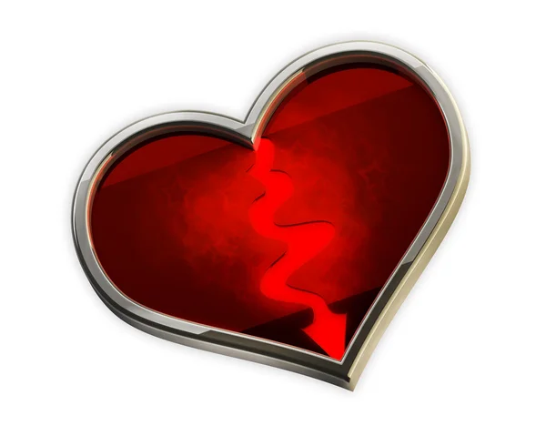 Piros szív — Stock Fotó