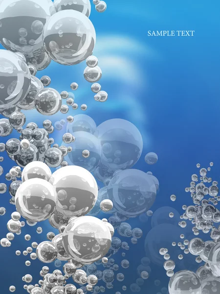 Абстрактный синий пузырь фона Стоковое Фото