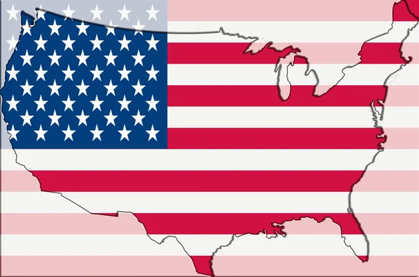 Karte der USA mit Zigaretten im Hintergrund — Stockfoto