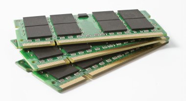 Three so-dimm module for use in notebooks clipart