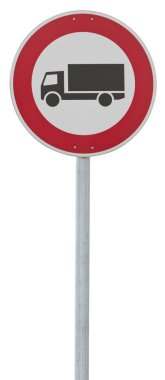 Traffic sign: motor lorry (clipping path included) clipart