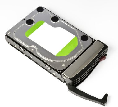 Server Hard disk drive in hot swap frame clipart