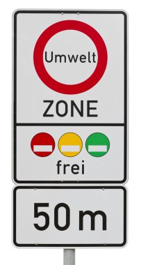 Umweltzone - german traffic sign (clipping path included) clipart