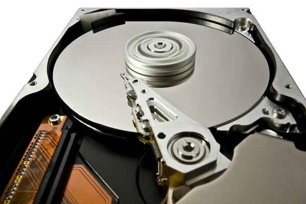 Hard disk with rotating platter — Stock Photo, Image