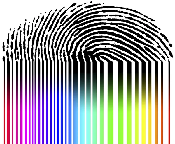 stock image Fingerprint and barcode