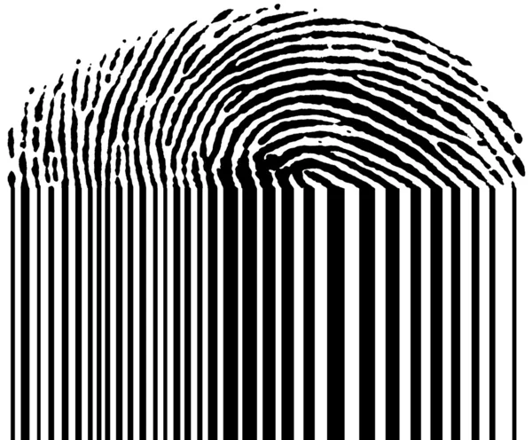 Fingerabdruck und Barcode — Stockfoto