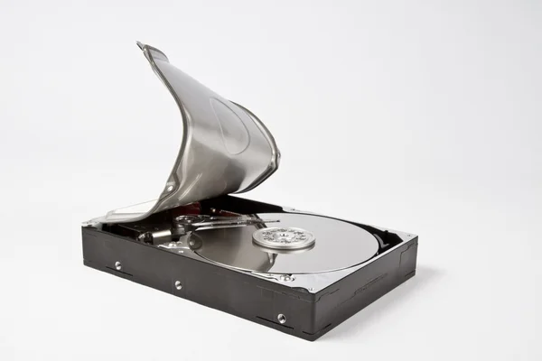 Close up of open hard disk — Stock Photo, Image