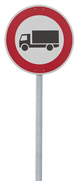 Trafik işareti: motor kamyon (dahil kırpma yolu) — Stok fotoğraf