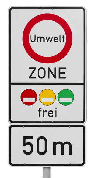 Umweltzone - ドイツの交通標識 (クリッピング パスを含める) — ストック写真