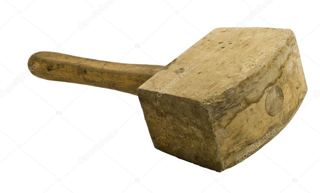 Used wooden hammer