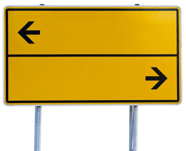 黄色方向標識 (クリッピング パスを含める) — ストック写真
