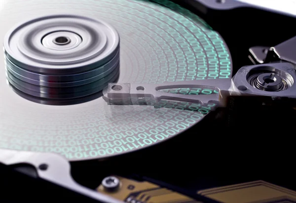 Hard disk drive dalam close up — Stok Foto