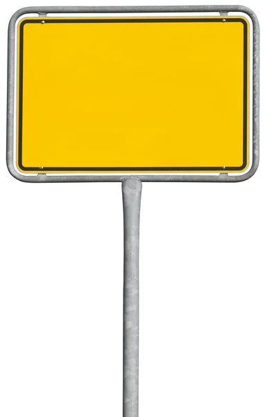 Señal de colocación amarilla (ruta de recorte incluida ) — Foto de Stock