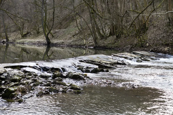 Scena all'aperto al piccolo fiume — Foto Stock