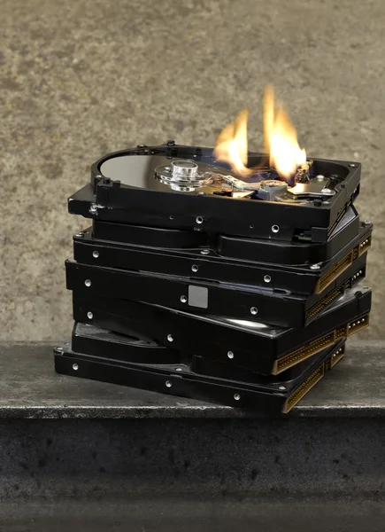 Brûler le disque dur — Photo