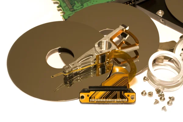 Parts of hard disk drive — Stock Photo, Image