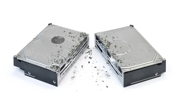 Halved hard disk drive — Stock Photo, Image