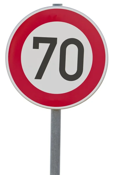 stock image German speed limit sign - 70 km/h (clipping path included)