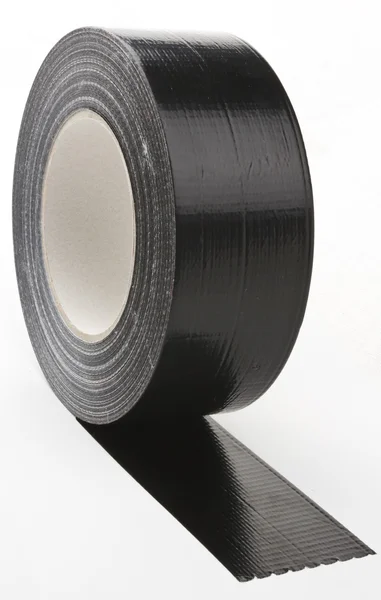 Černá lepicí páska — Stock fotografie