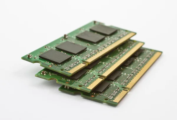 stock image Three stacked memory modules