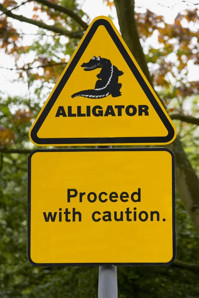 Attention Alligator Danger signe — Photo
