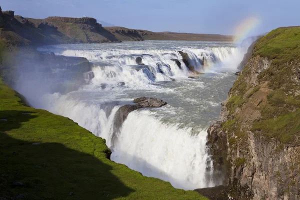 Stock image Rainbow Over Gullfoss Waterfall Iceland