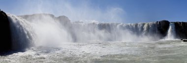 Panorama of Godafoss Waterfall Iceland clipart