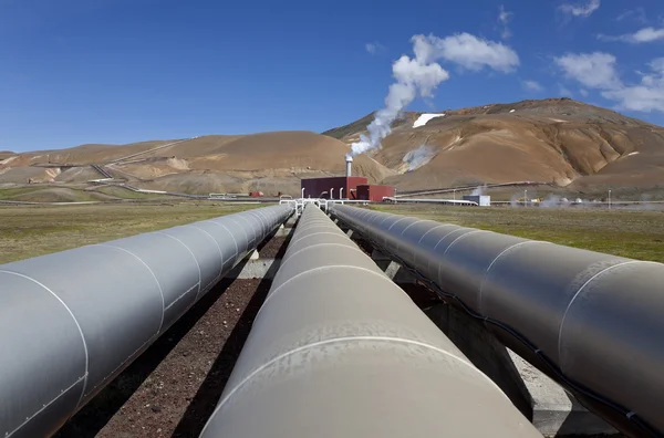 Геотермальная электростанция Исландии — стоковое фото