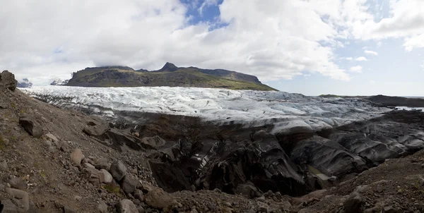 Panoramatické fotografie ledovce vatnajokull, Island — Stock fotografie