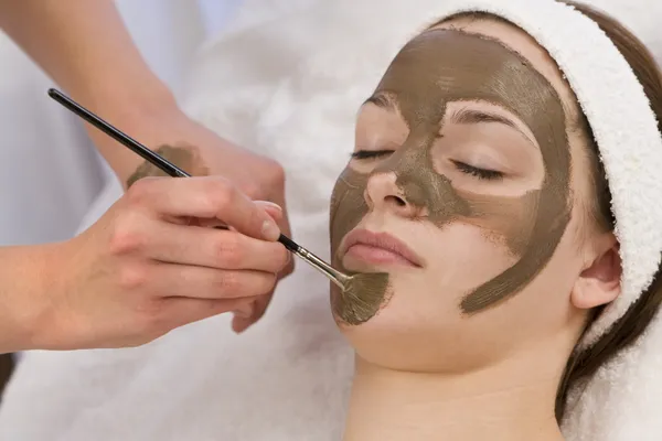 Chocolade gezichtsmasker — Stockfoto