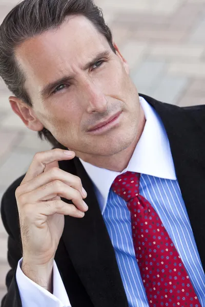 Outdoor Portrait of Handsome Middle Aged Man or Businessman — Stock Photo, Image