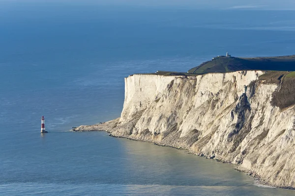 Aerial Photograph of Lighthouse at Beachy Head, East Sussex, Eng — Stock Photo, Image
