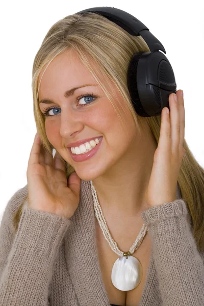 Listening & Smiling — Stock Photo, Image