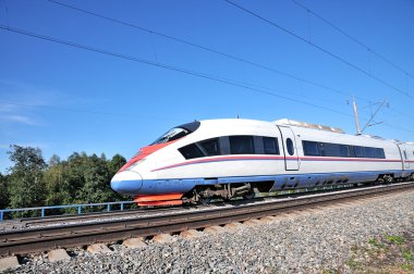 High-speed commuter train. clipart