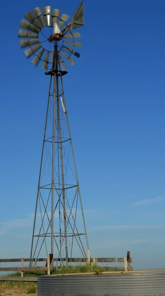 stock image Windmill on a hill