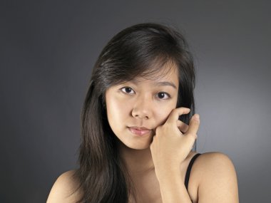 çeşitli ifade Asyalı Çinli kız