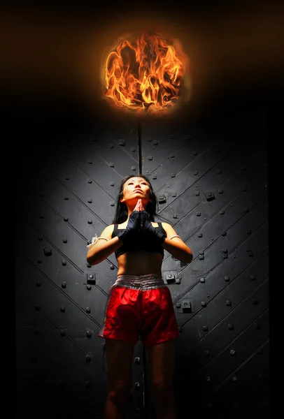 Muay Thai Bilder mit Spezialeffekten — Stockfoto